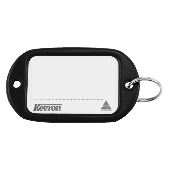 KEVRON ID10 Jumbo Key Tags Bag of 50 Assorted Colours x 50 - Black