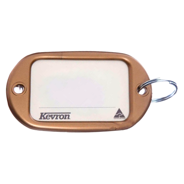 KEVRON ID10 Jumbo Key Tags Bag of 50 Assorted Colours x 50 - Brass