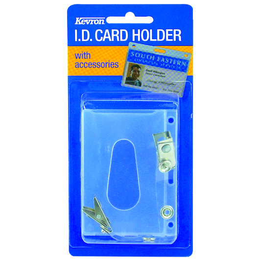 KEVRON ID1013 CL Clear Card Holder with Clips Clear