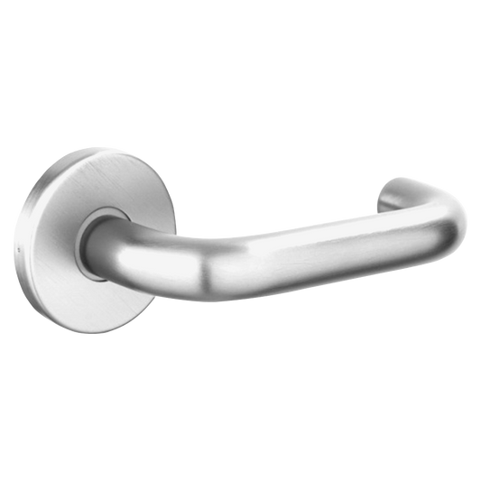 URFIC Easy Click Return To Door Lever on Rose Stainless Steel Effect