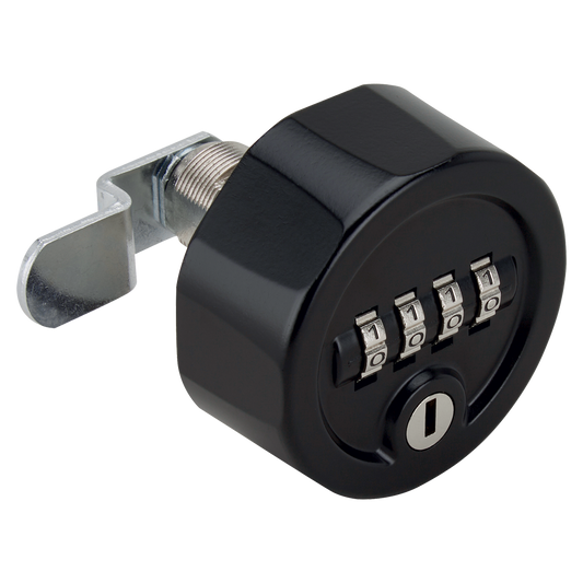 RONIS C4 Combination Cam Lock With Key Override Black
