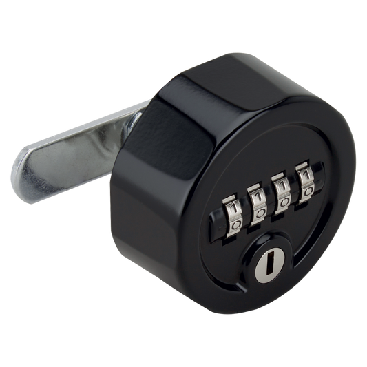 RONIS C4S Combination Cam Lock With Key Override Black