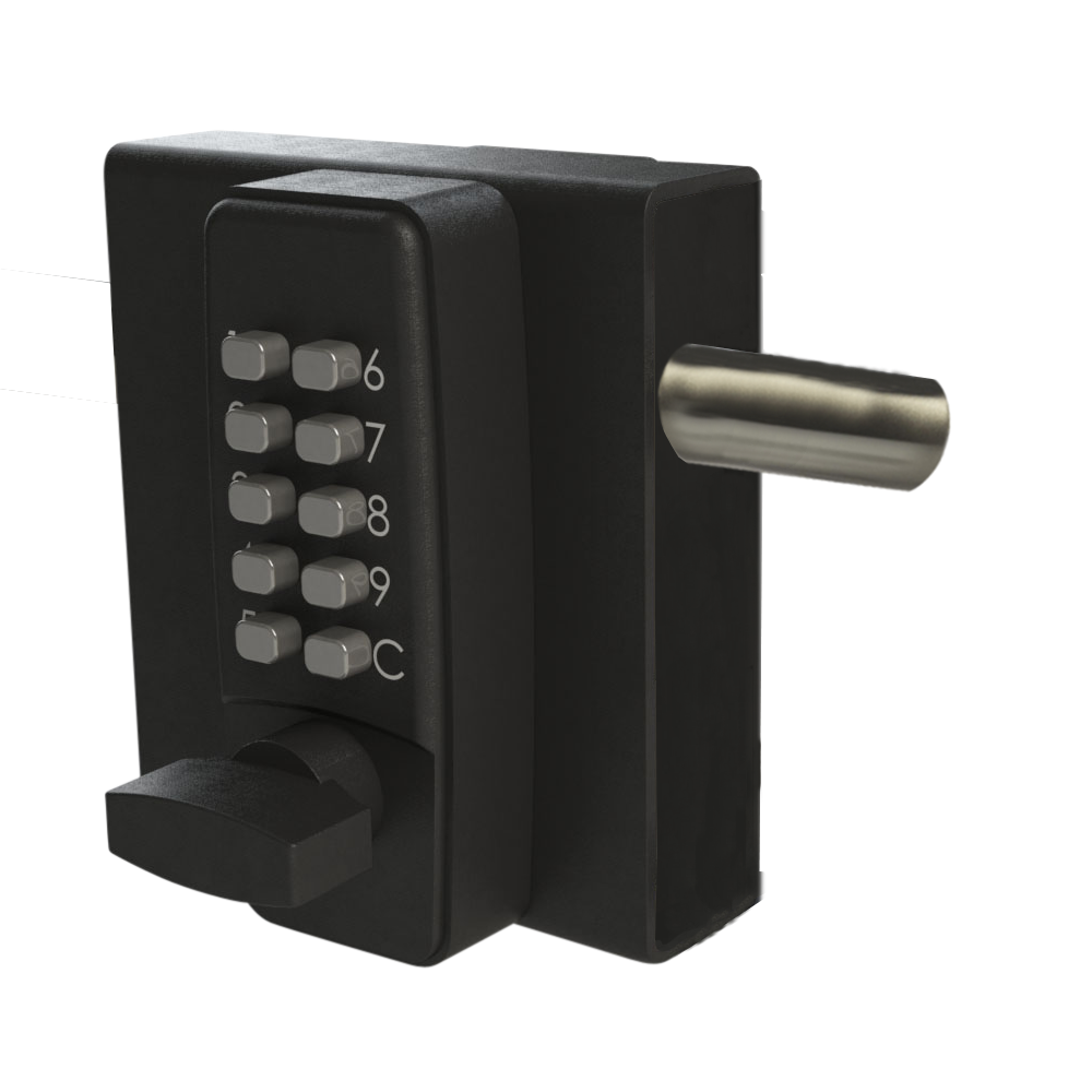 GATEMASTER DGLS Single Sided Handed Digital Gate Lock Left Handed DGLS01L 10mm 30mm - Black