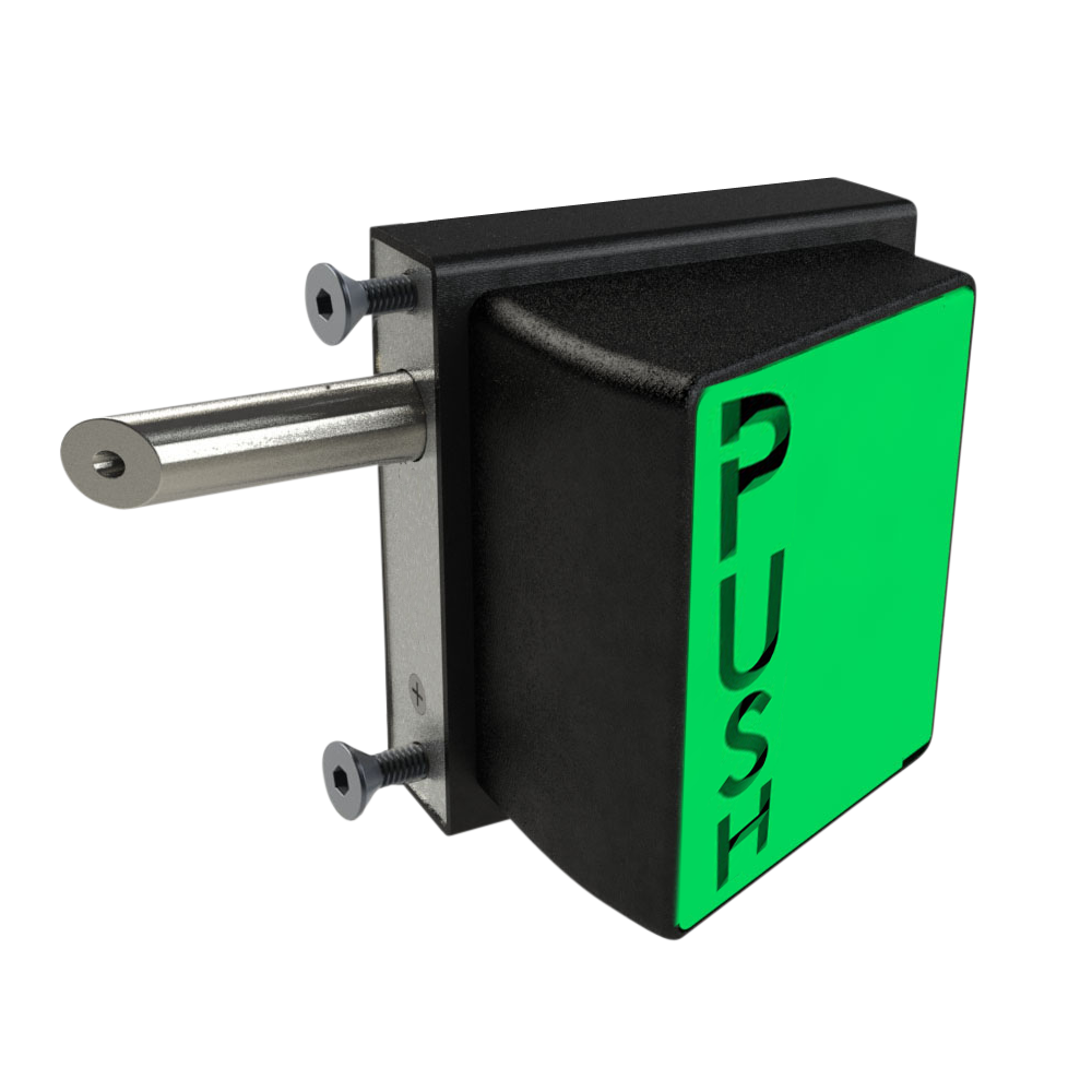 GATEMASTER SBQEKL Bolt On Cylinder Exit Pushpad Left Handed SBQEKLL01 10mm 30mm - Black & Green