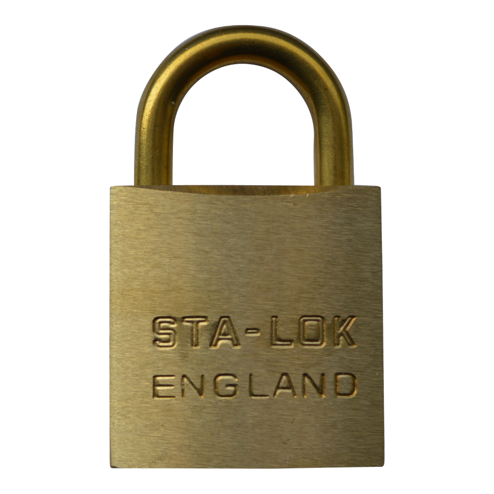 B&G STA-LOCK C Series Brass Open Shackle Padlock - Brass Shackle 32mm Keyed To Differ C125BS - Brass