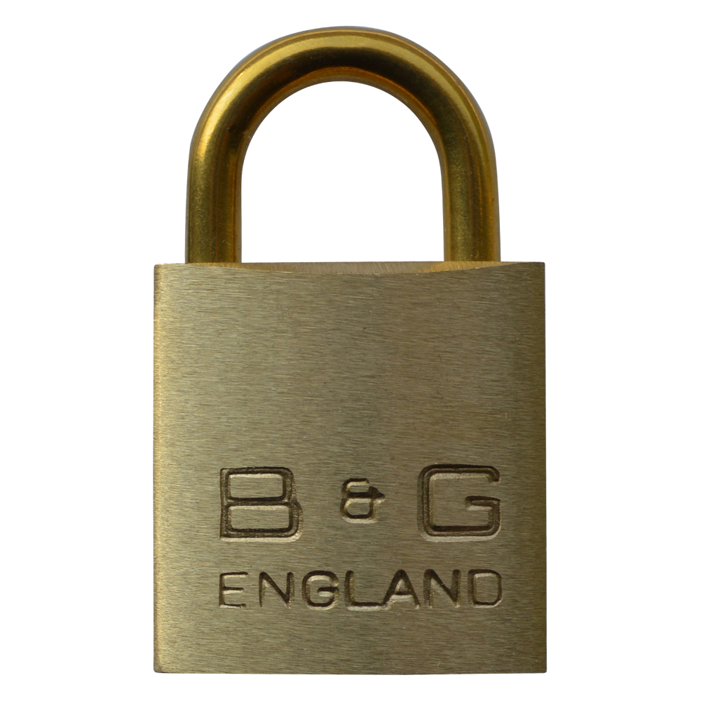 B&G Warded Brass Open Shackle Padlock - Brass Shackle 32mm Keyed Alike `D4` D101B - Brass
