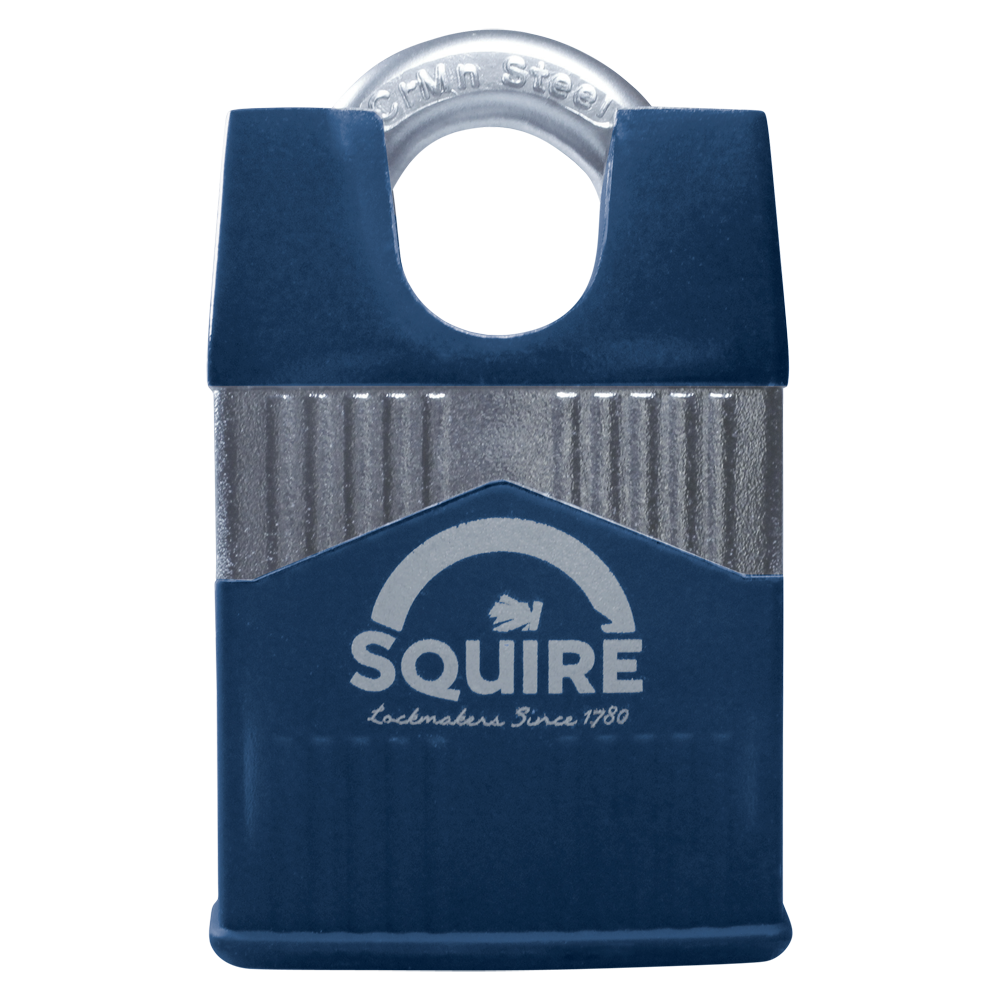 SQUIRE Warrior Closed Shackle Padlock Key Locking 45mm - Blue & Silver