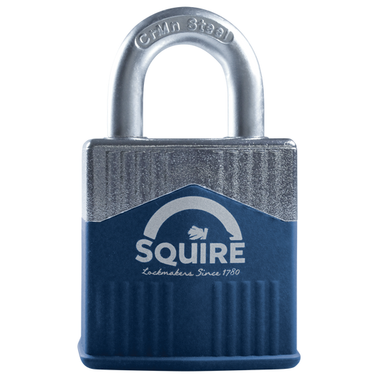 SQUIRE Warrior Open Shackle Padlock Key Locking 45mm - Blue & Silver