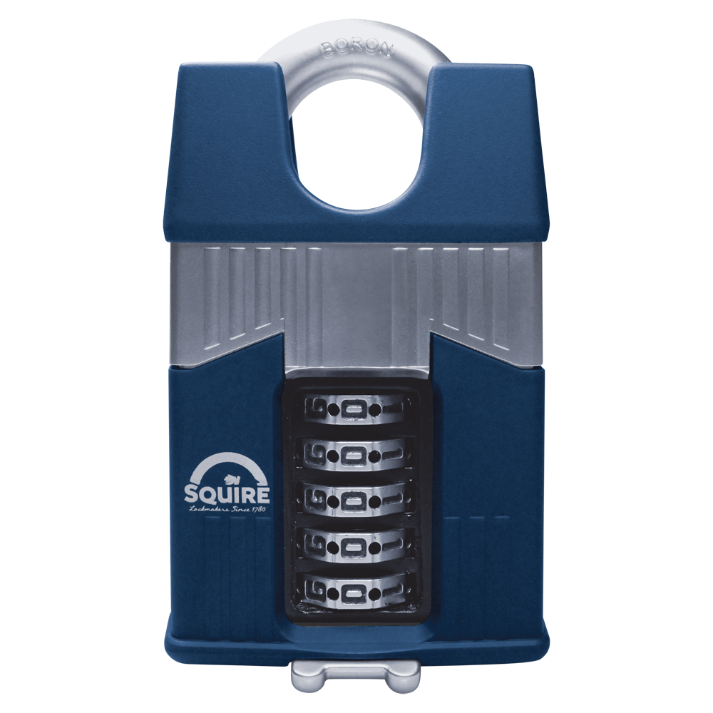 SQUIRE Warrior Closed Shackle Combination Padlock 65mm Pro - Blue & Silver