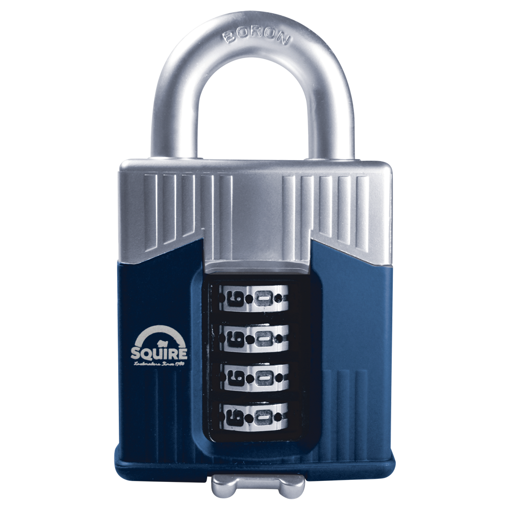 SQUIRE Warrior Open Shackle Combination Padlock 55mm Pro - Blue & Silver