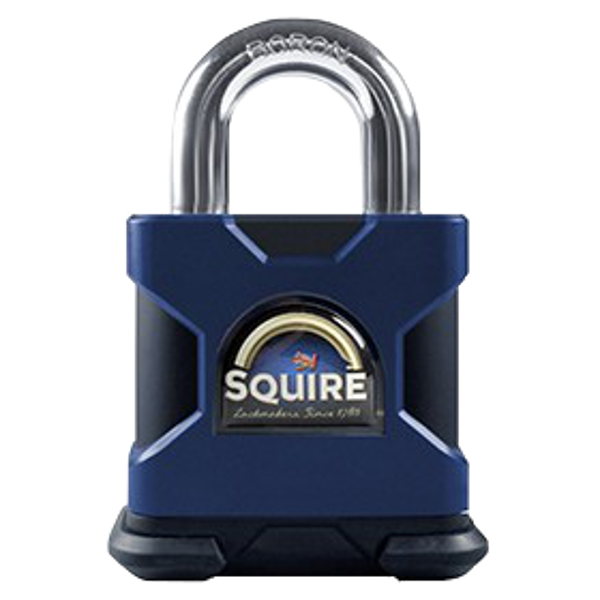 SQUIRE SS50EM Marine Grade Stronghold Open Shackle Padlock Body Only Open Shackle - Black & Blue