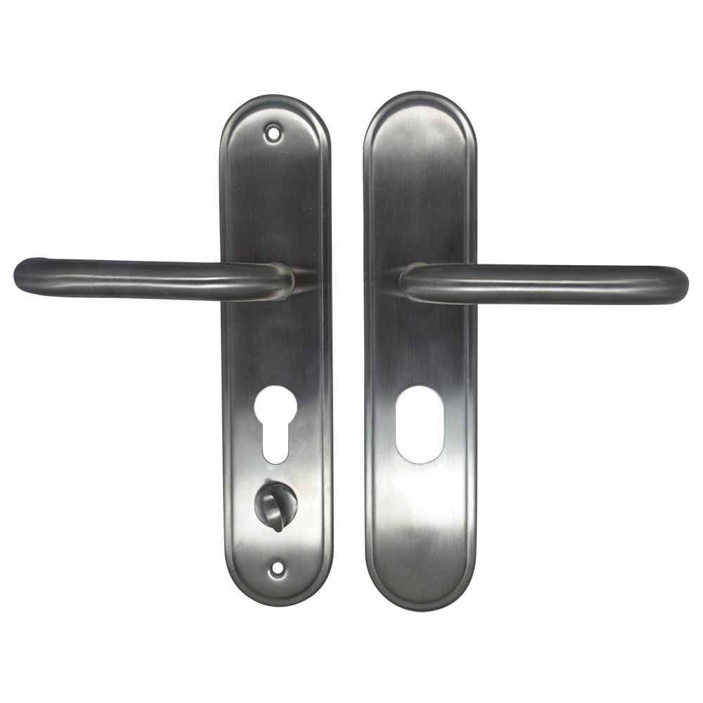 HOOPLY 918902 Security Container Door Handle With Cylinder Cover (Euro Profile) Right Hand - Silver