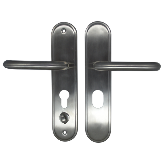 HOOPLY 918902 Security Container Door Handle With Cylinder Cover (Euro Profile) Right Hand - Silver