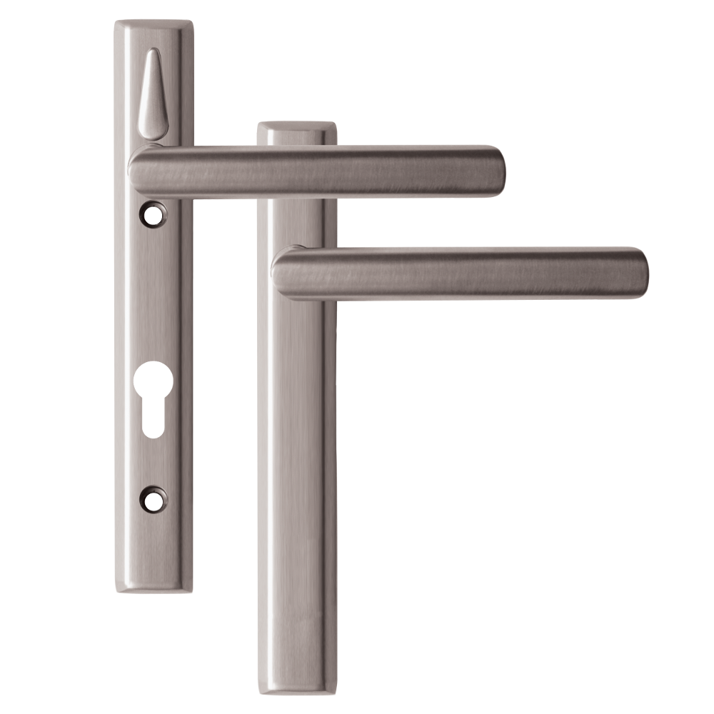 LOXTA Stealth Double Locking Lever Handle (Blank External) - 122mm 92PZ Brushed Silver
