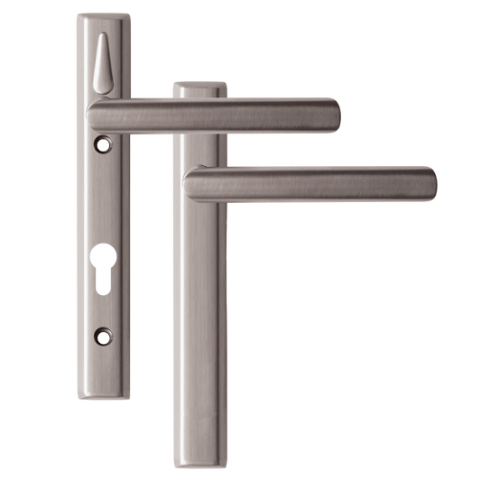 LOXTA Stealth Double Locking Lever Handle (Blank External) - 122mm 92PZ Brushed Silver