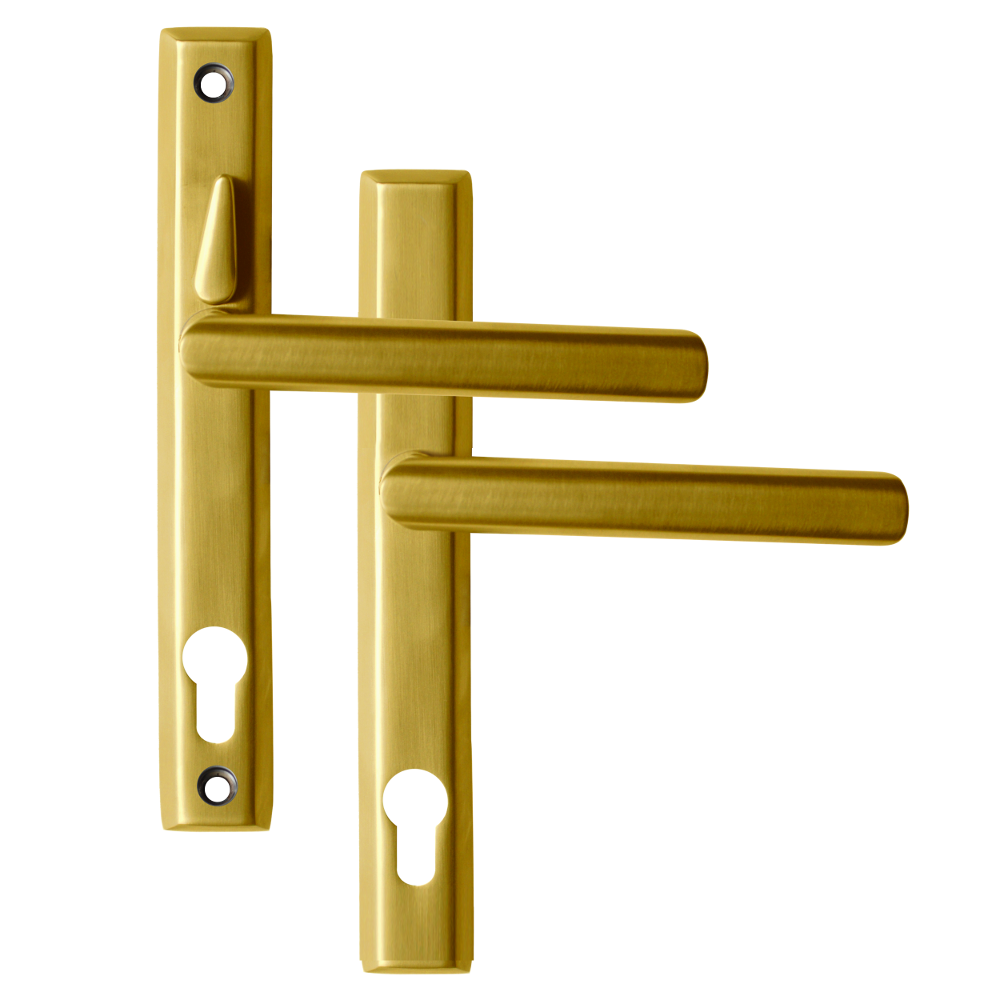 LOXTA Stealth Lever Handle (Euro External) - 211mm 92PZ Double Locking - Polished Gold