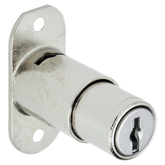 RONIS 18810 Flange Fix Furniture Push Lock 23.5mm CP Keyed Alike under SM MK Series - Bright Nickel