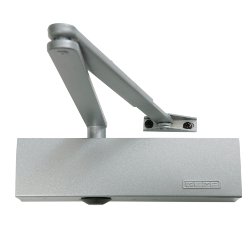 GEZE TS2000NV Size 2-4 Overhead Door Closer No Backcheck - Silver