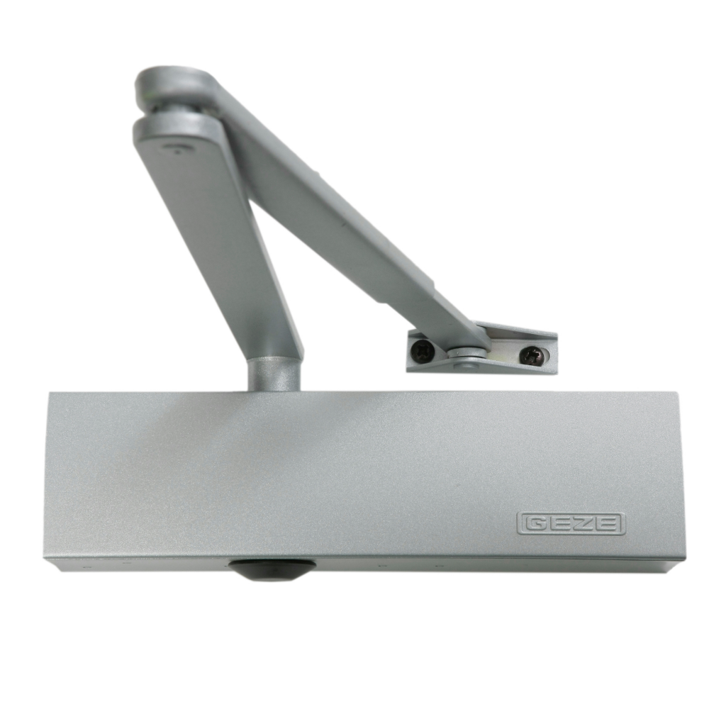 GEZE TS2000NV Size 2-4 Overhead Door Closer With Backcheck - Silver