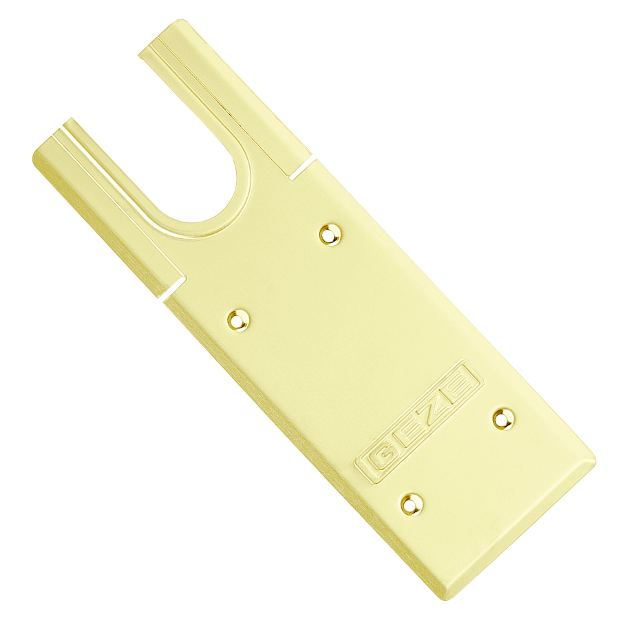 GEZE TS500 Cover Plate for Floor Spring Polished Brass