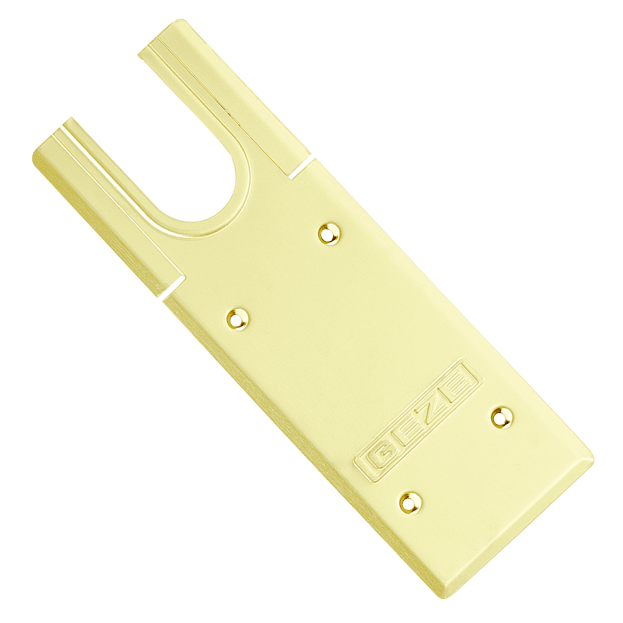 GEZE TS550 Cover Plate for Floor Spring Polished Brass