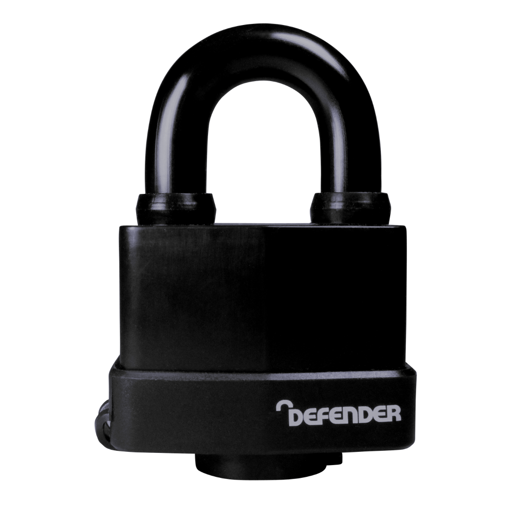 DEFENDER All Terrain Open Shackle Padlock 50mm Keyed To Differ - Black