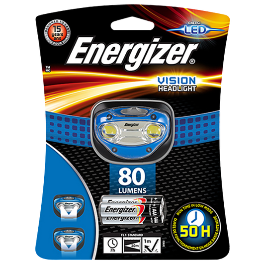 ENERGIZER Vision HD Headlight 80 Lumens 80 Lumens - Black & Blue