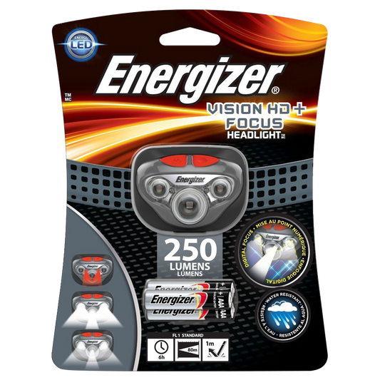 ENERGIZER Vision HD Headlight 250 Lumens 315 Lumens - Black & Grey