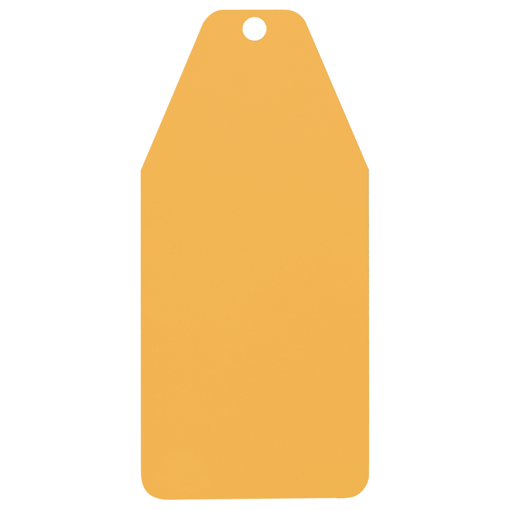 U-MARQ Rectangular Luggage Label Style Key Tag 75mm x 35mm - Yellow