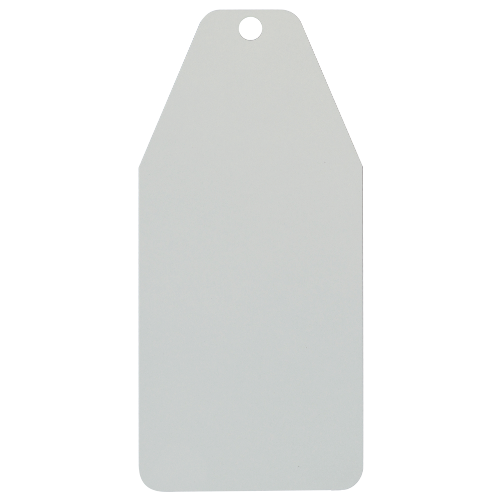 U-MARQ Rectangular Luggage Label Style Key Tag 75mm x 35mm - White