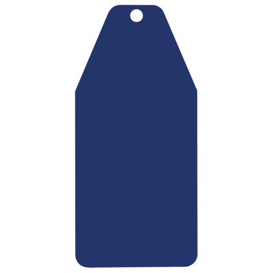 U-MARQ Rectangular Luggage Label Style Key Tag 122mm x 57mm - Blue