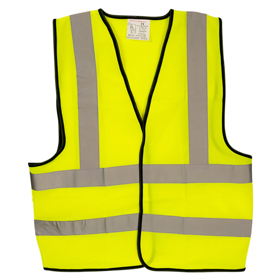 WARRIOR Hi Vis Yellow Safety Vest XL - Yellow