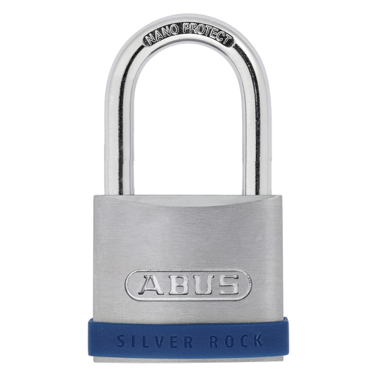 ABUS Silver Rock 5 Long Shackle Padlock 40mm Keyed To Differ Pro 40mm Shackle - Stainless Steel Effect