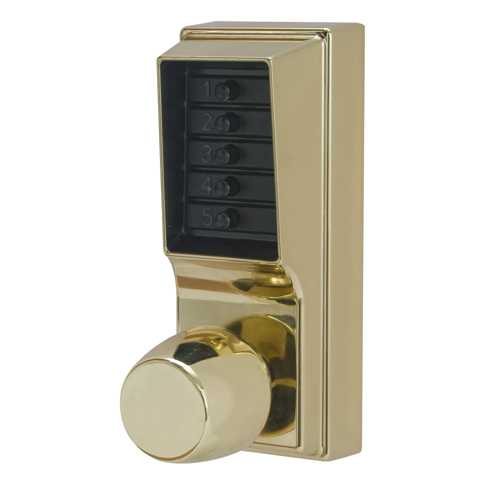 DORMAKABA Simplex 1000 Series 1011 Knob Operated Digital Lock 1011-03 - Polished Brass