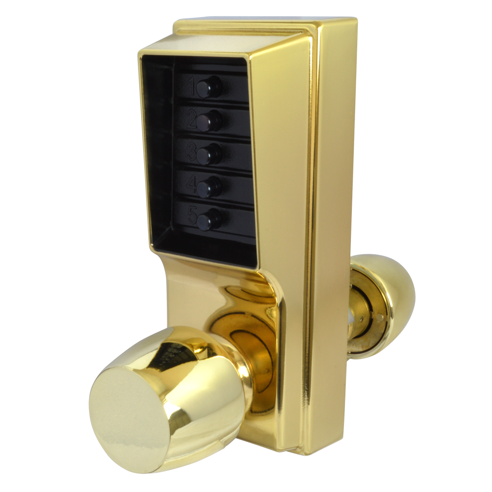DORMAKABA Simplex 1000 Series 1031 Knob Operated Digital Lock With Passage Set 1031-03 - Polished Brass