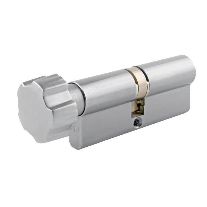 UNION 2X19 Euro Key & Turn Cylinder 65mm 32.5/T32.5 27.5/10/T27.5 Keyed Alike `WVL482` - Satin Chrome