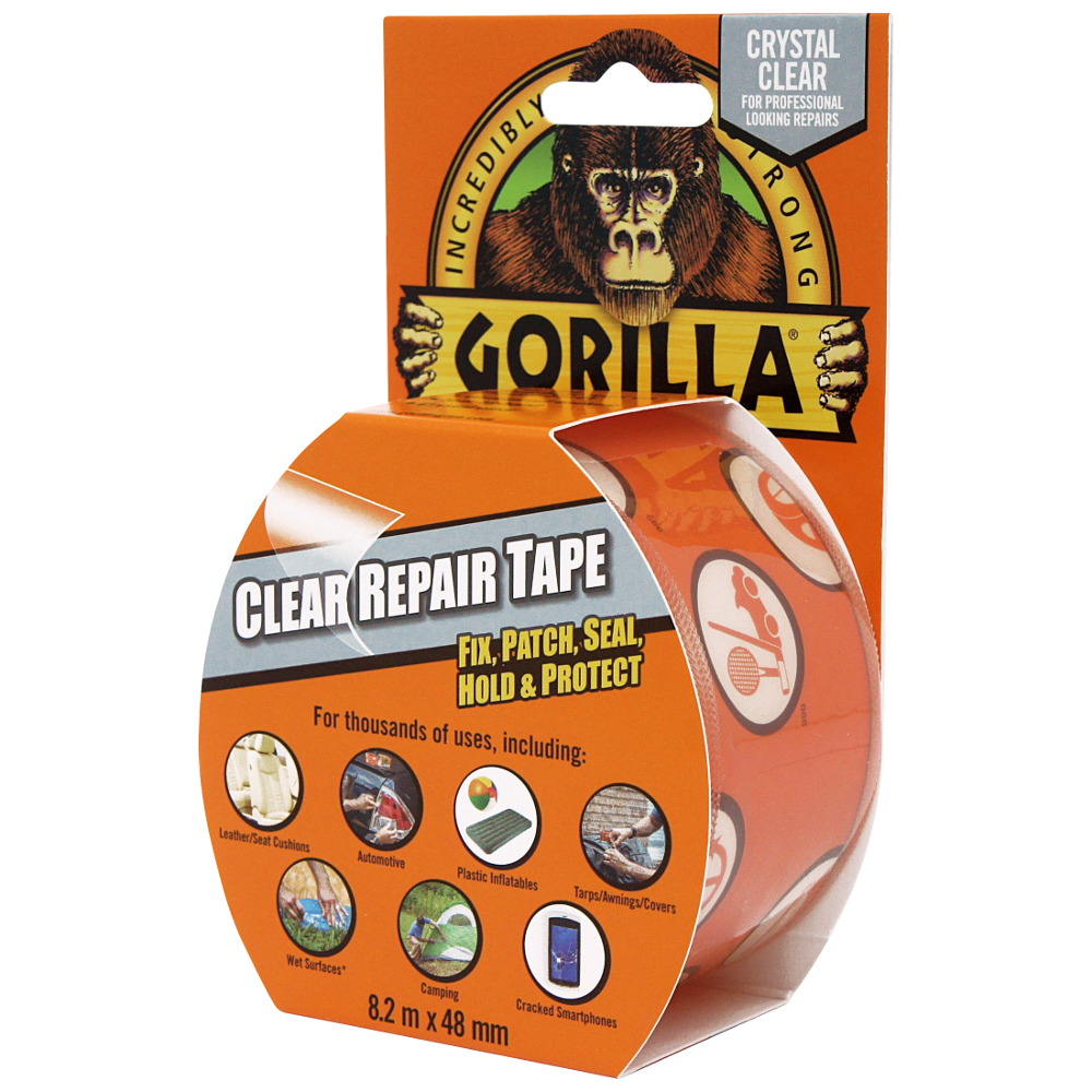 GORILLA Clear & Repair Tape 8.2m - Clear