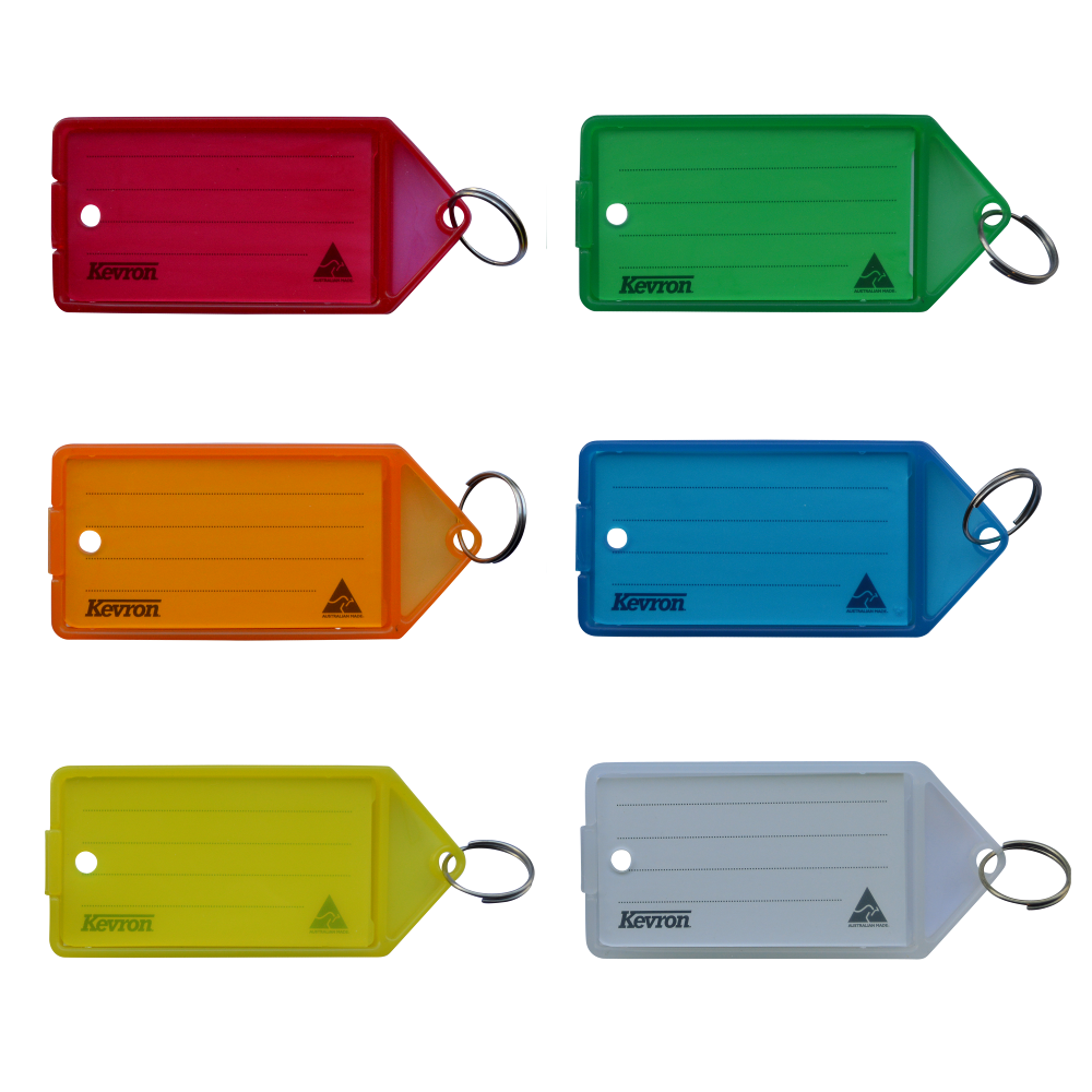 KEVRON ID35 Big Tags Bag of 12 x 12 - Assorted Colours