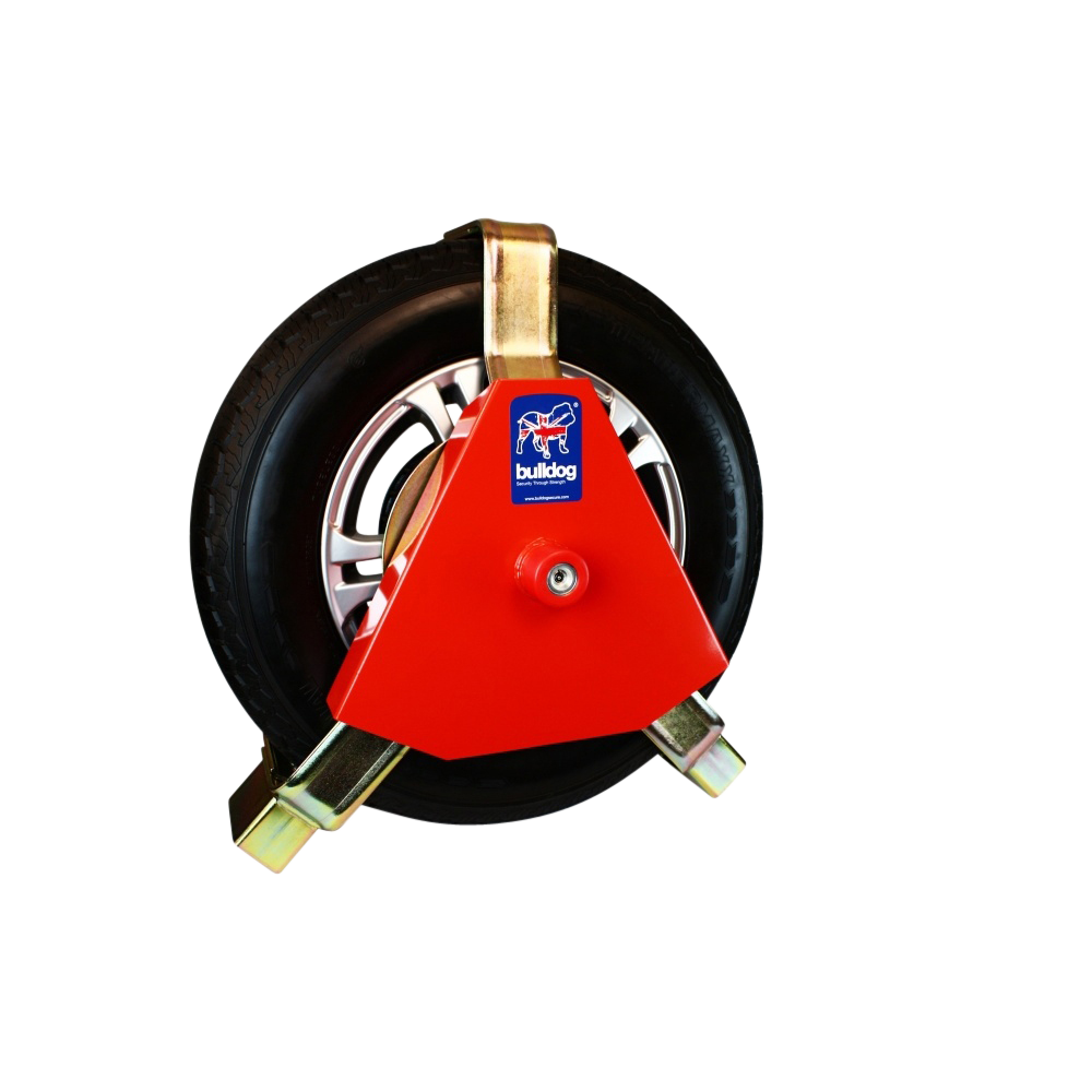 BULLDOG Centaur Heavy Duty Wheel Clamp - Adjustable Width CA2500 Suits Wheel Diameter 760mm to 800mm - Red