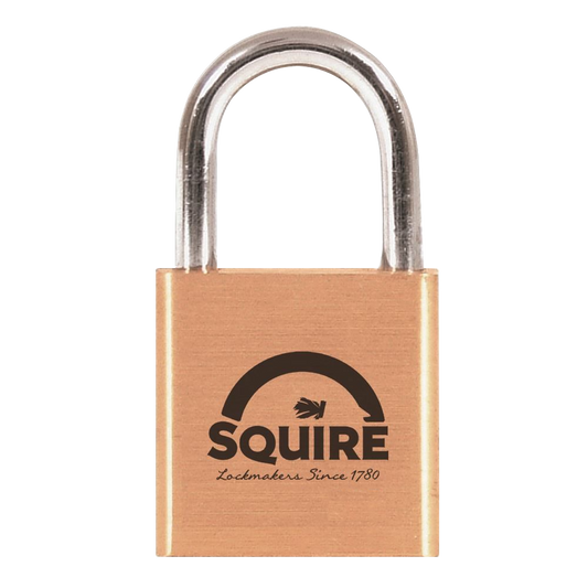 SQUIRE Lion Range Brass Open Shackle Padlocks 25mm Keyed To Differ Pro - Brass
