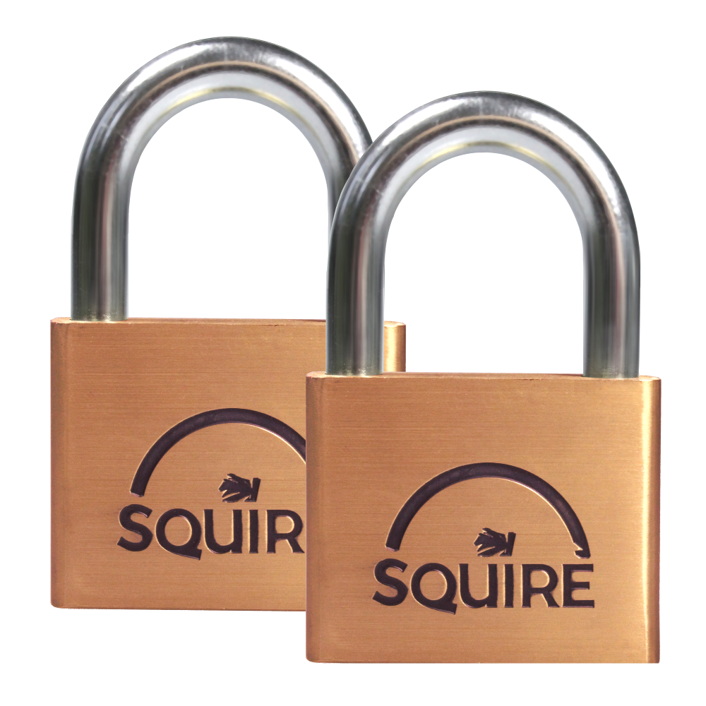 SQUIRE Lion Brass Open Shackle Padlock KA 50mm Pack of 2 LN5T