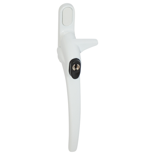 ERA Charisma Inline Cockspur Locking Espag Handle 12mm Left Handed Locking - White