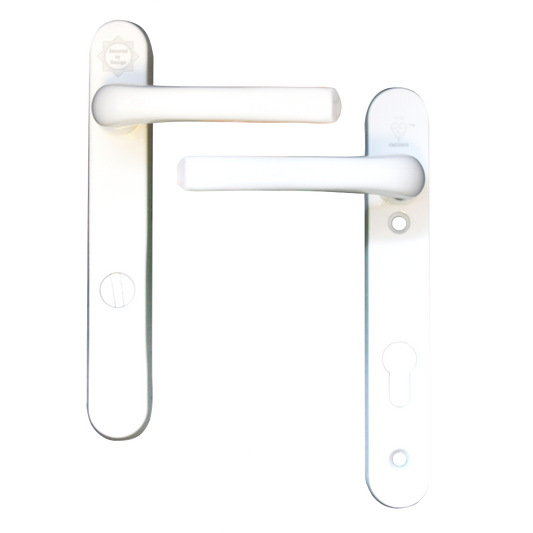 MILA Pro Secure PAS24 2 Star 220mm Lever Door Furniture White