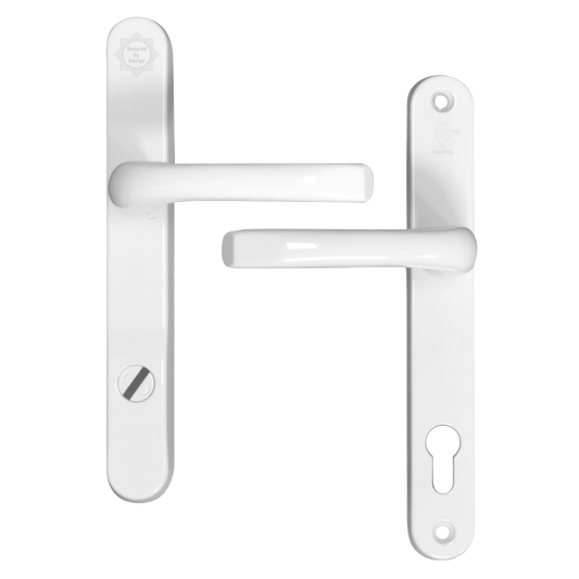 MILA Pro Secure PAS24 2 Star 240mm Lever Door Furniture White