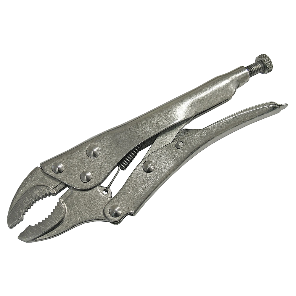 FAITHFULL Curved Jaw Locking Pliers Silver