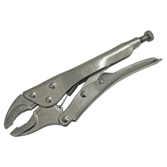 FAITHFULL Curved Jaw Locking Pliers Silver