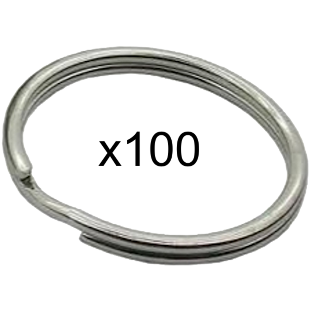 ALDRIDGE Split Rings 13mm 100 Rings - Chrome Plated