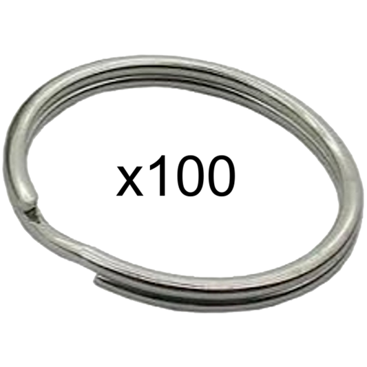 ALDRIDGE Split Rings 13mm 100 Rings - Chrome Plated