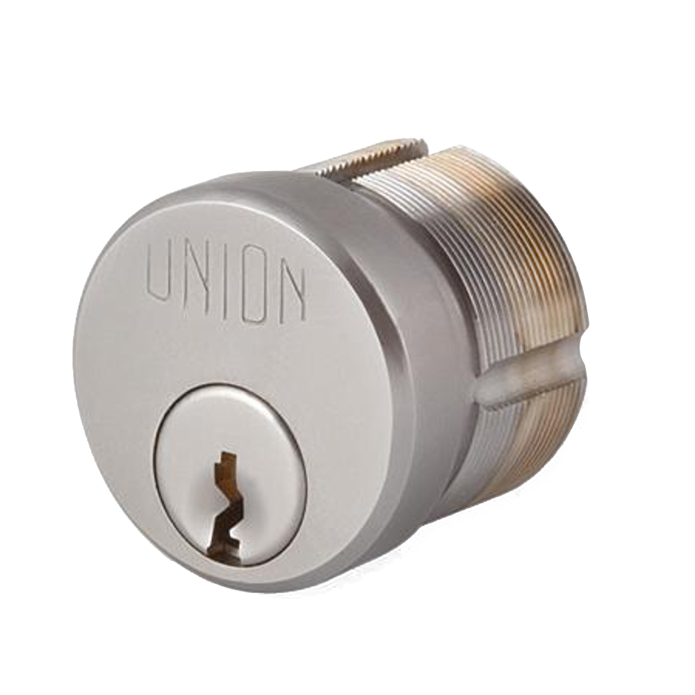 UNION 2X11 Screw-In Cylinder Keyed To Differ Single 2 keys - Satin Chrome