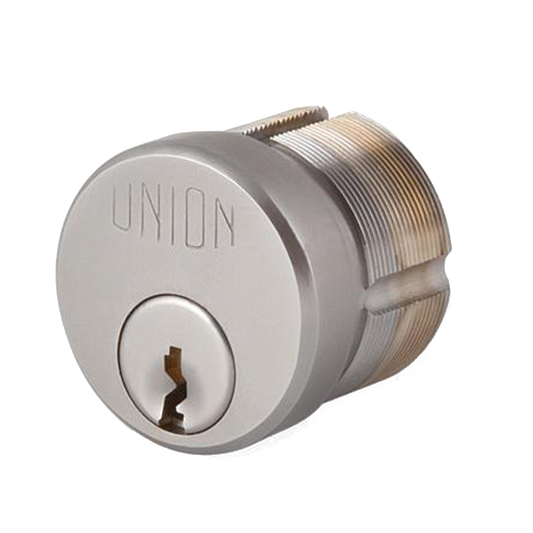 UNION 2X11 Screw-In Cylinder Keyed To Differ Single 2 keys - Satin Chrome